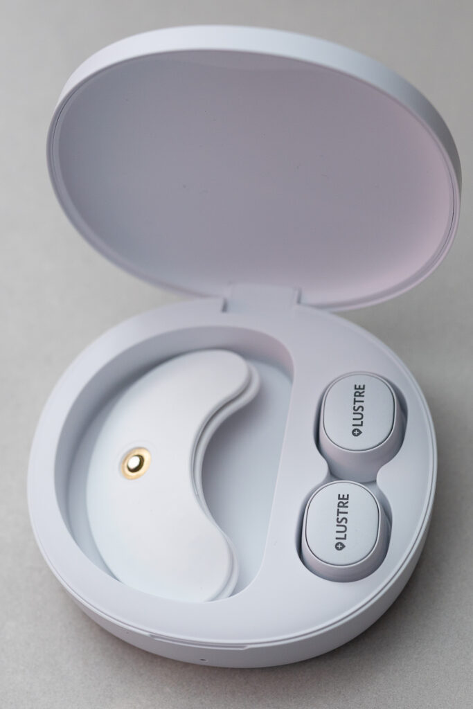 Innovative case with magnetic connectors and sleek design on light background.